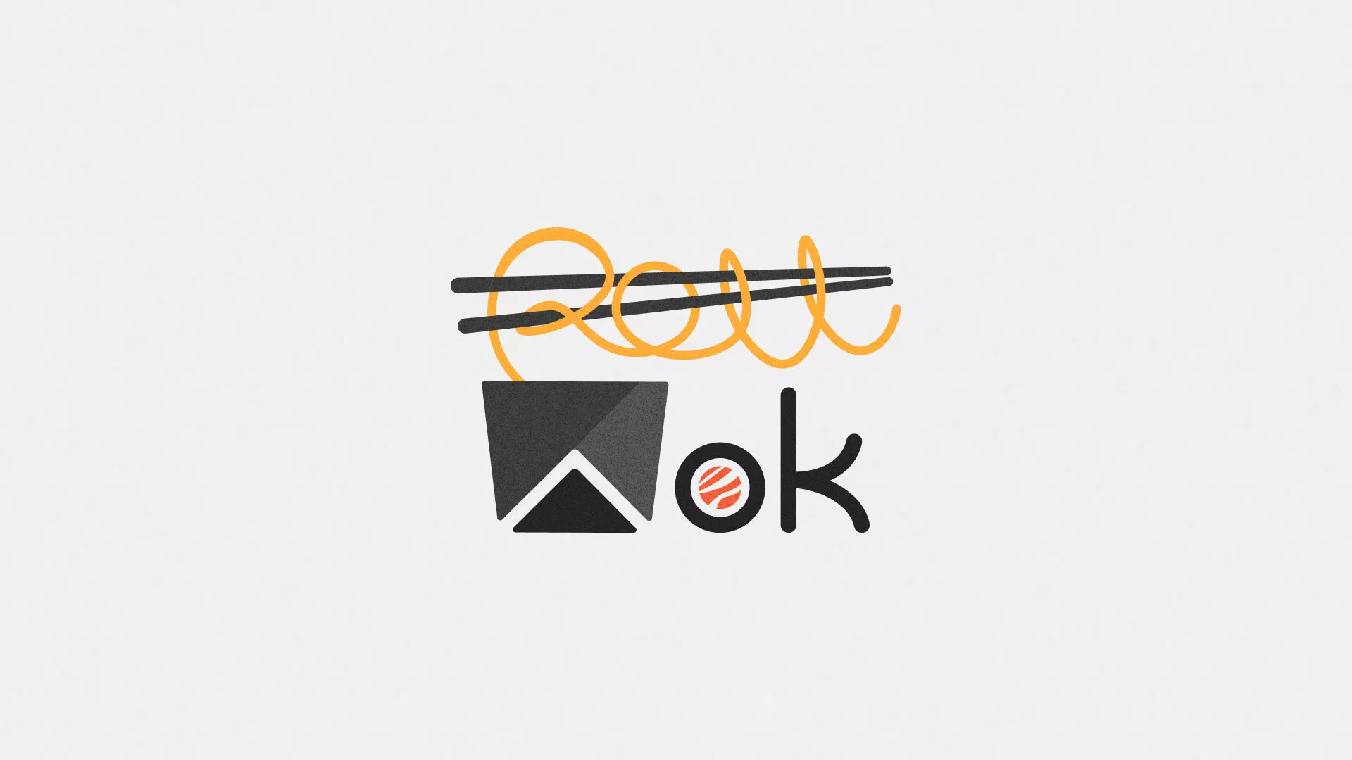 Разработка логотипа суши-бара «Roll Wok Club» в Тихвине